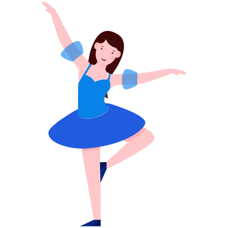 Professional Girl dancer Illustration