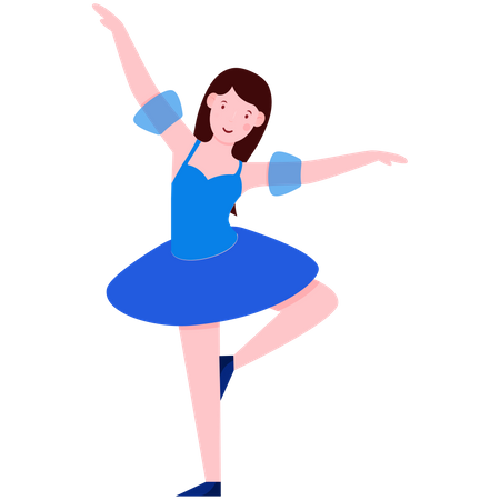 Professional Girl dancer  Illustration