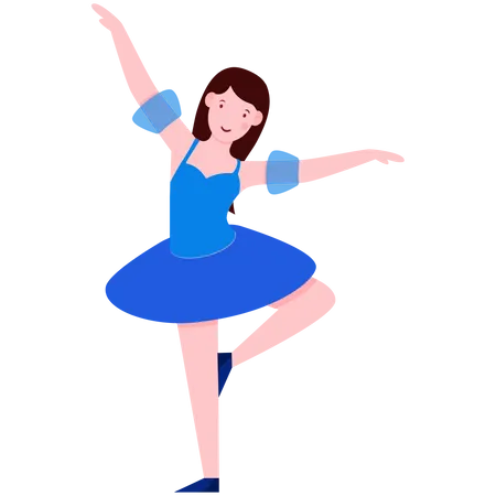 Professional Girl dancer  Illustration