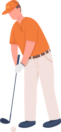 Professional golfer Illustration