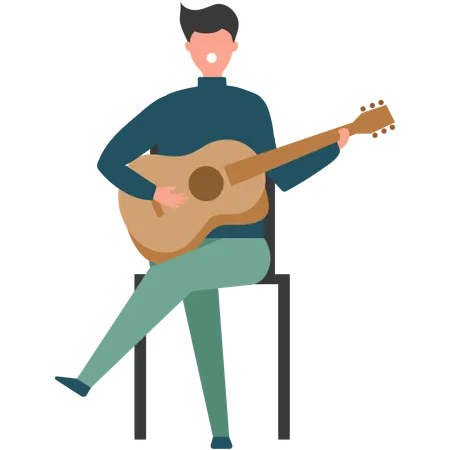 Professional guitarist  Illustration