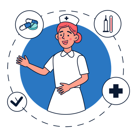 Professional Healthcare Staff  Illustration