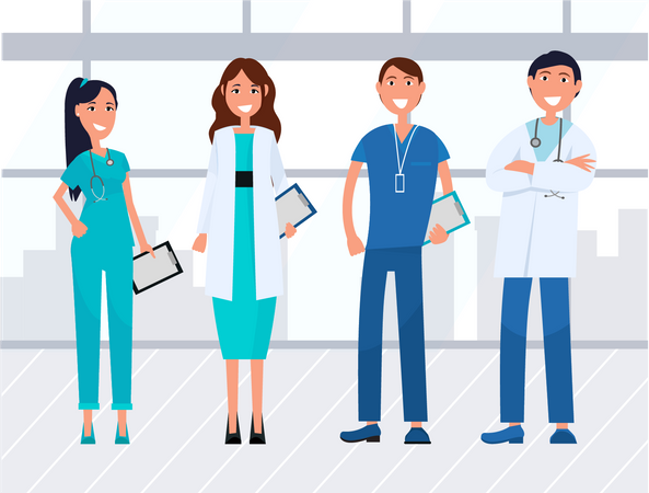 Professional healthcare team  Illustration