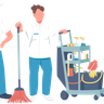 illustrations of professional housekeeping