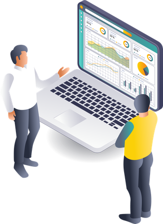 Professional Insights into Data Analysis in Computer Technology  Illustration