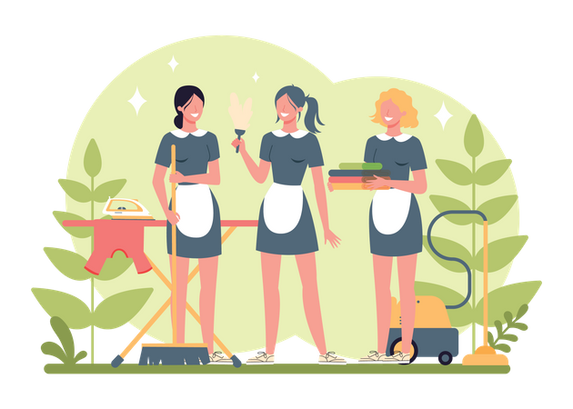 Professional maid service  Illustration