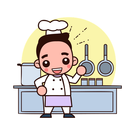 Professional male chef  Illustration