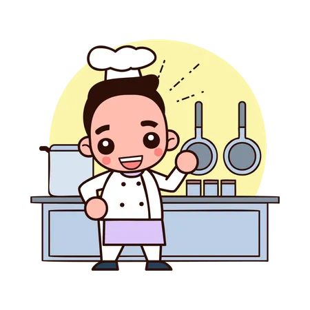 Professional male chef  Illustration