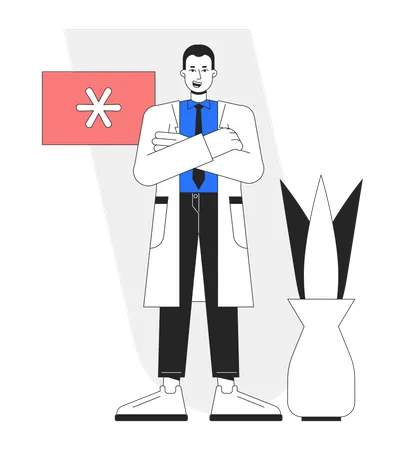 Professional Male doctor Illustration