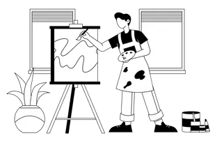 Professional male painter