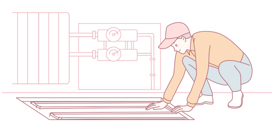 Professional Media Stocker in the Workplace Focus on Maintenance and Management  Illustration
