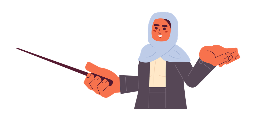 Professional mentor muslim woman  Illustration