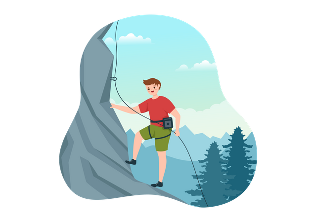 Professional mountain climber  Illustration