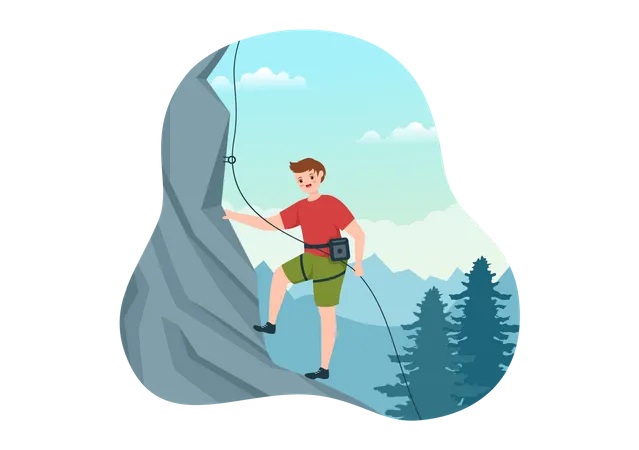 Professional mountain climber  Illustration