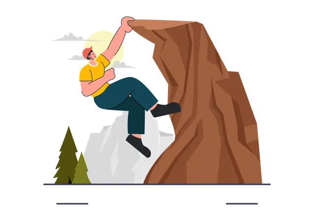 Professional mountain climber  Illustration