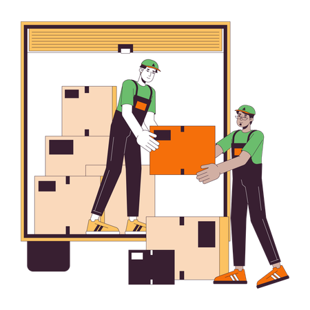 Professional movers  Illustration