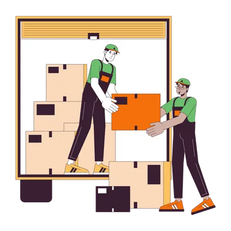 Professional movers  Illustration