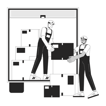 Professional movers  Illustration