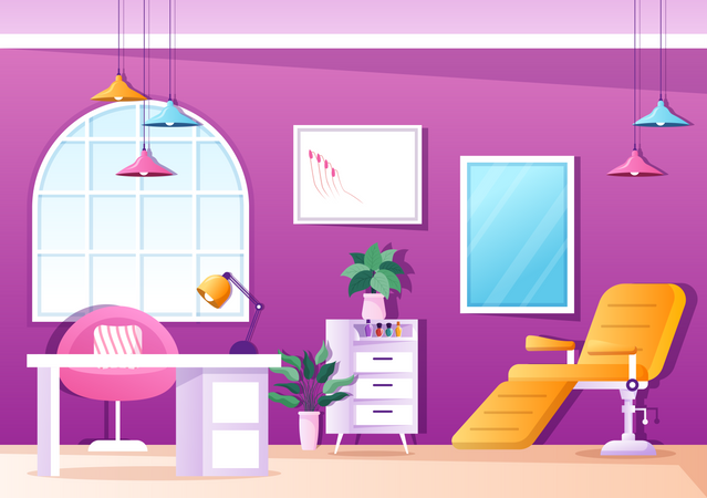 Professional nail art studio  Illustration