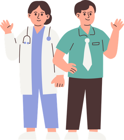 Professional People with Various Occupations  Illustration
