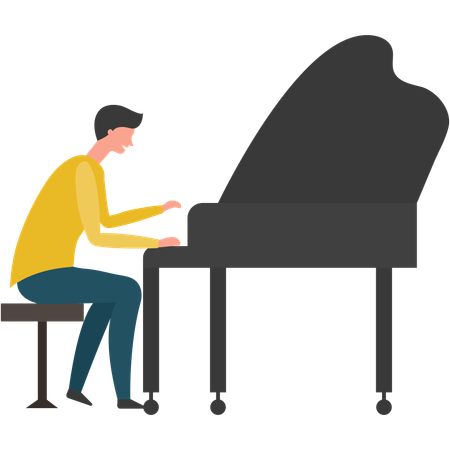 Professional pianist  Illustration