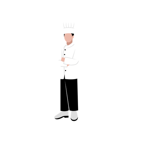 Professional restaurant chef Illustration
