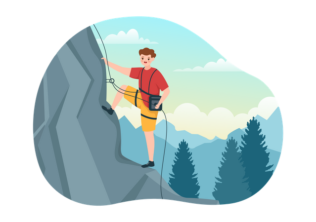 Professional rock climber  Illustration