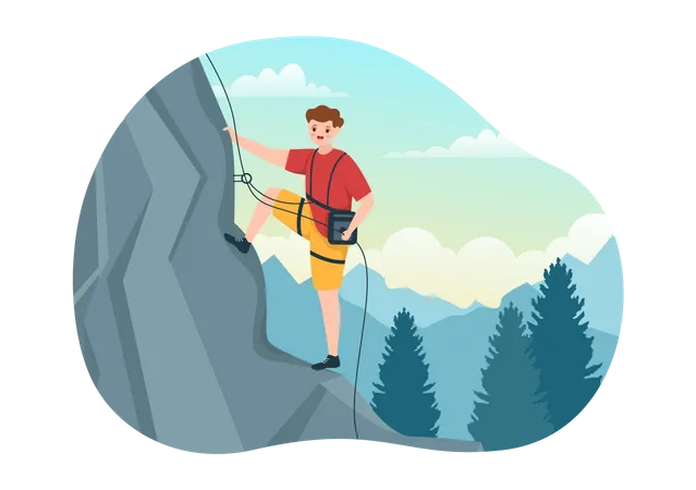 Professional rock climber  Illustration