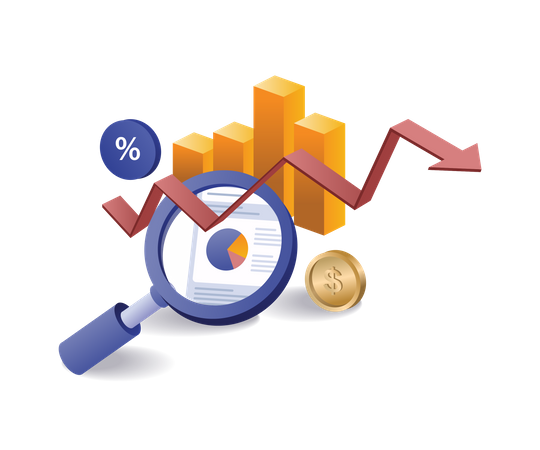 Professional seo analytics business  Illustration