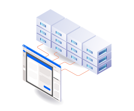 Professional server data analysis application  일러스트레이션