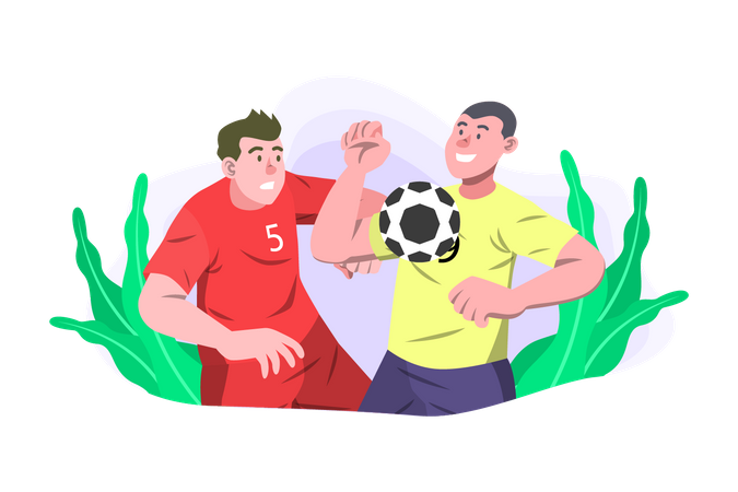 Professional soccer players  Illustration