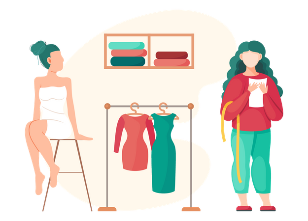 Professional tailoring studio  Illustration