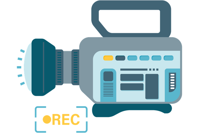 Professional video camera  Illustration