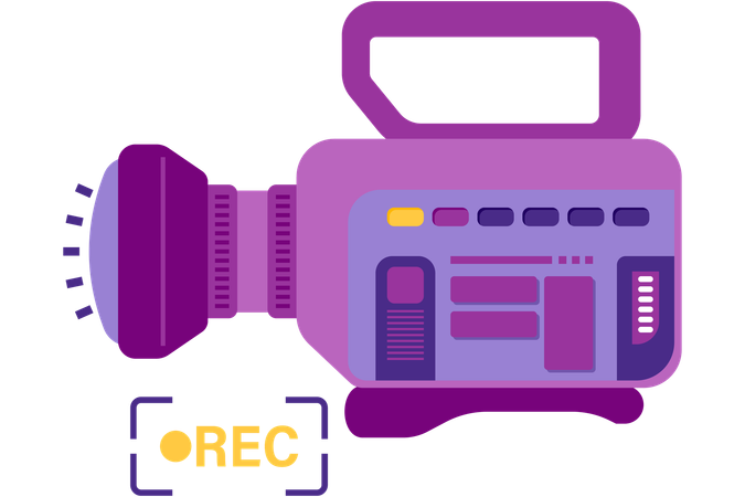 Professional video camera  Illustration