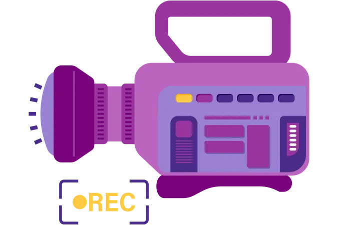 Professional video camera  Illustration