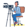 professional videographer illustration free download