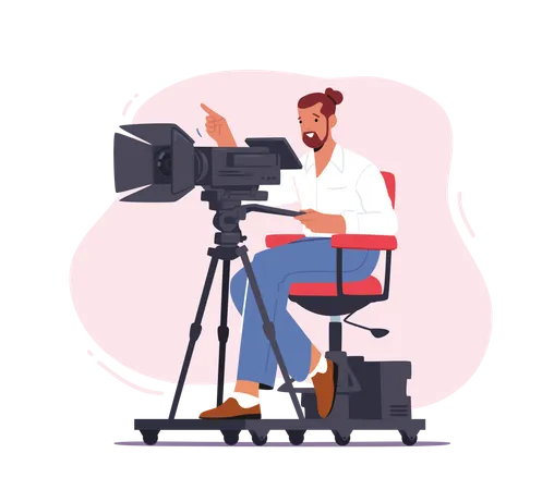 Professional Videographer  Illustration