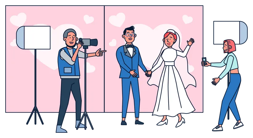 Professional Wedding photoshoot  Illustration