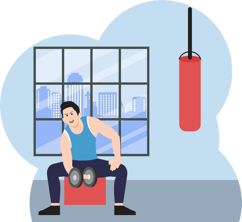 Professional Weightlifter  Illustration