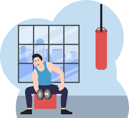 Professional Weightlifter  Illustration