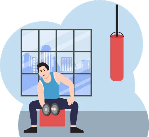 Professional Weightlifter  Illustration