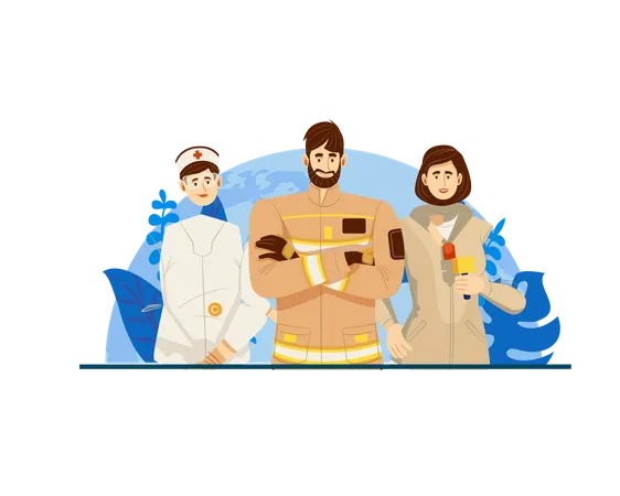 Professional Workers Illustration