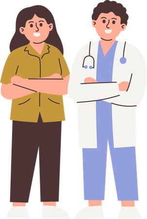 Professionals with Various Occupations  Illustration