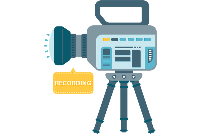 Professionelle Kamera und Stativ  Illustration