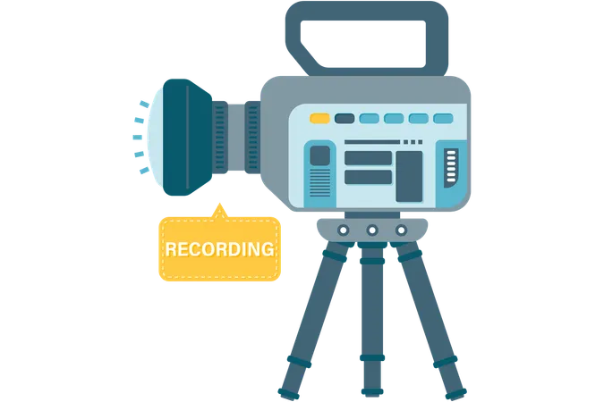 Professionelle Kamera und Stativ  Illustration