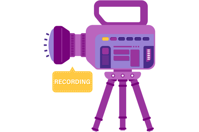Professionelle Kamera und Stativ  Illustration