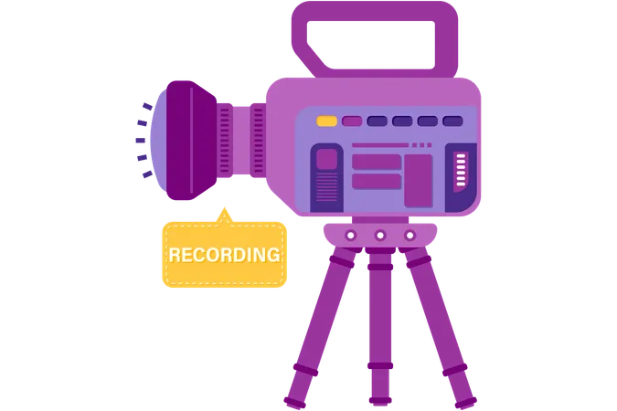 Professionelle Kamera und Stativ  Illustration