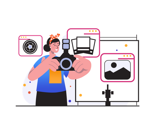 Professioneller Fotograf  Illustration