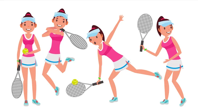 Professioneller Tennisspieler  Illustration