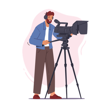 Professioneller Videofilmer  Illustration